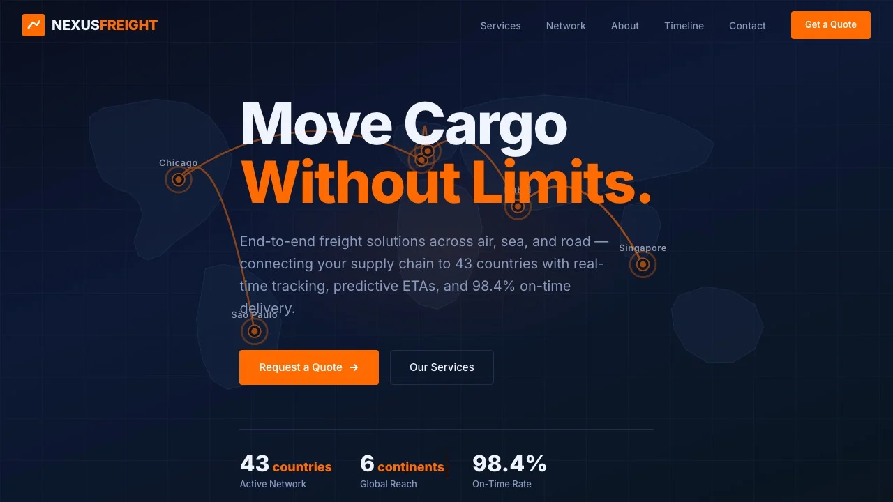 Aperçu du modèle Nexus Freight