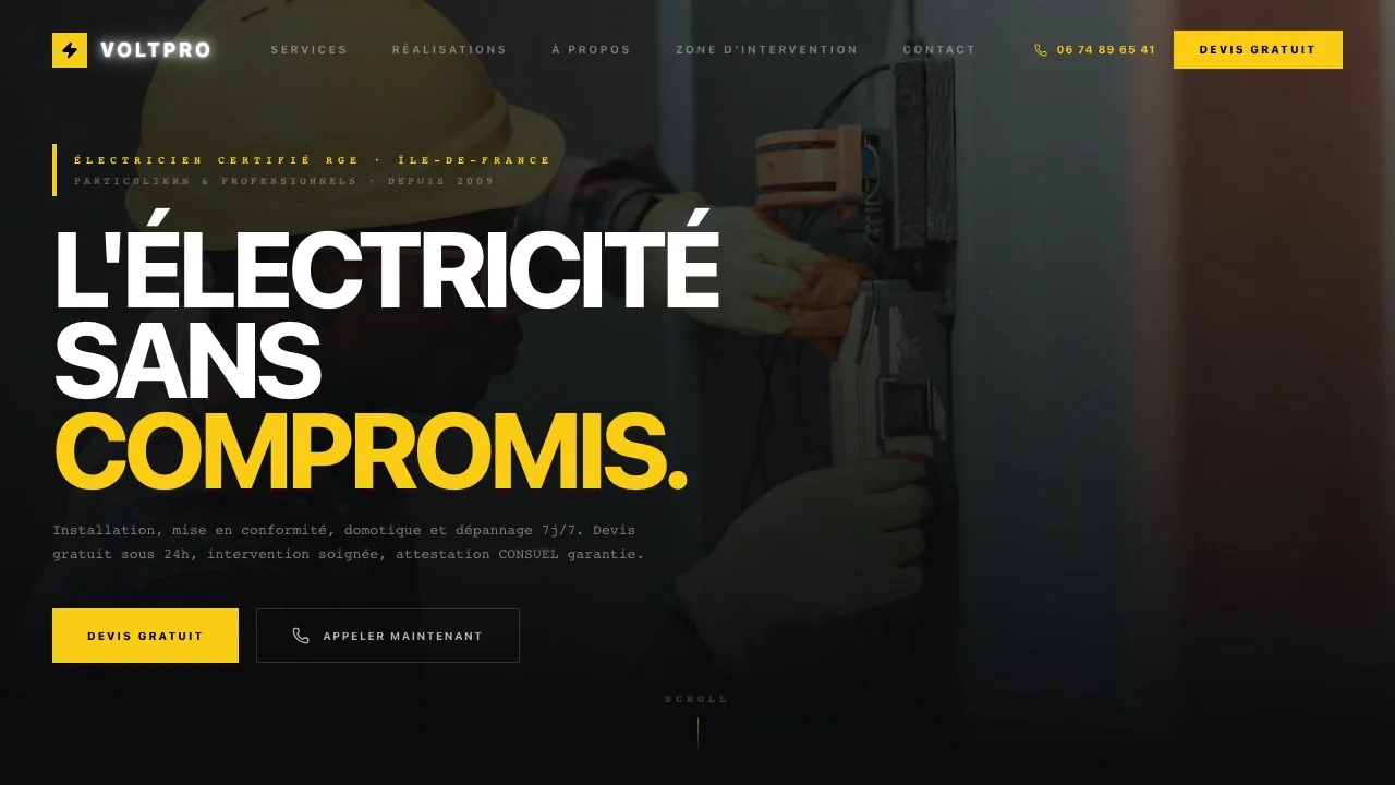 Aperçu du modèle ÉlectroPro