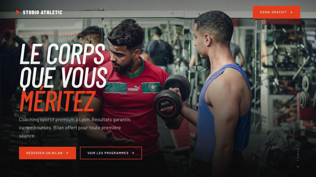 Aperçu du modèle Studio Athletic