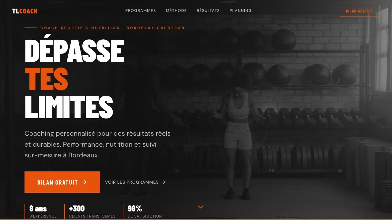 Aperçu du modèle Thomas Lebrun Coach