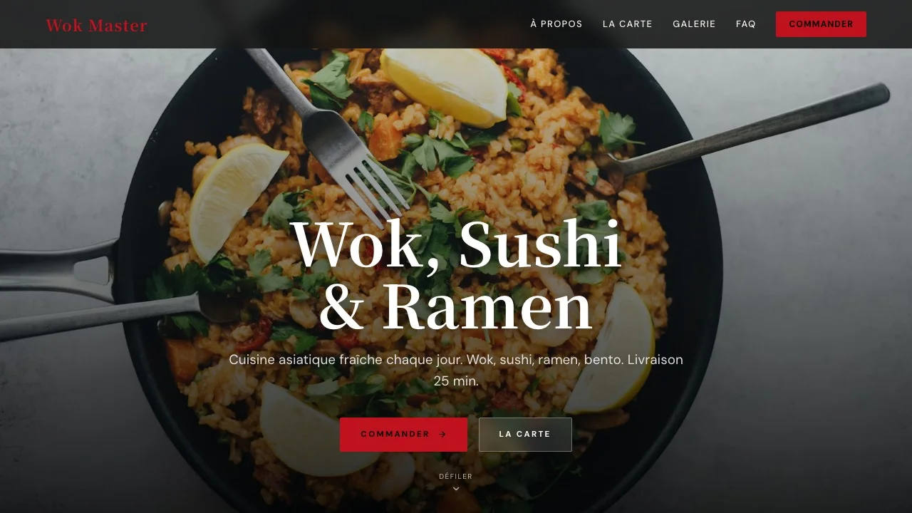 Aperçu du modèle Wok Master
