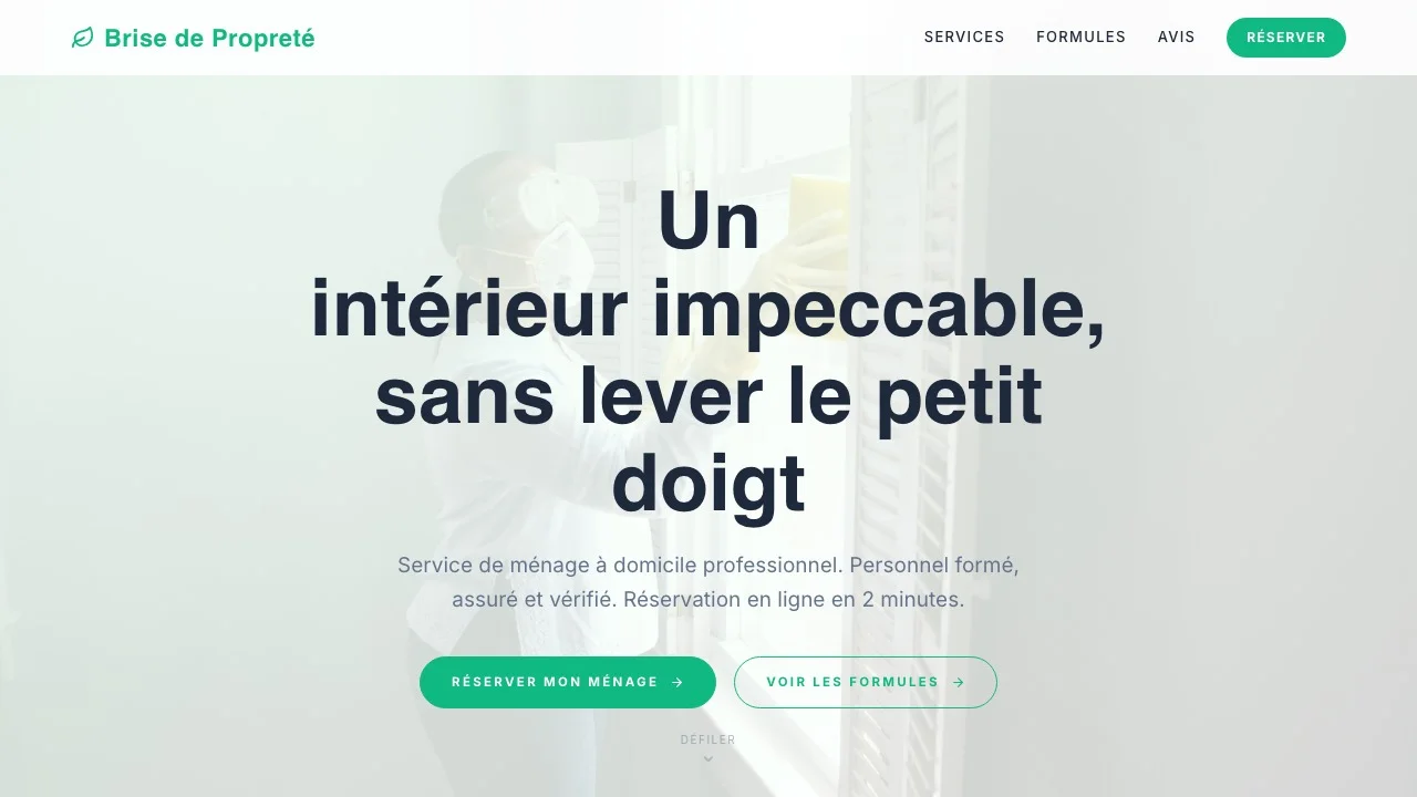 Aperçu du modèle Brise de Propreté