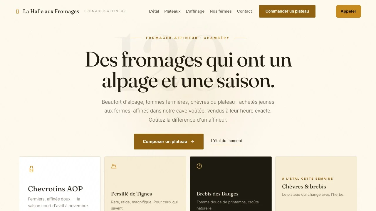Aperçu du modèle La Halle aux Fromages