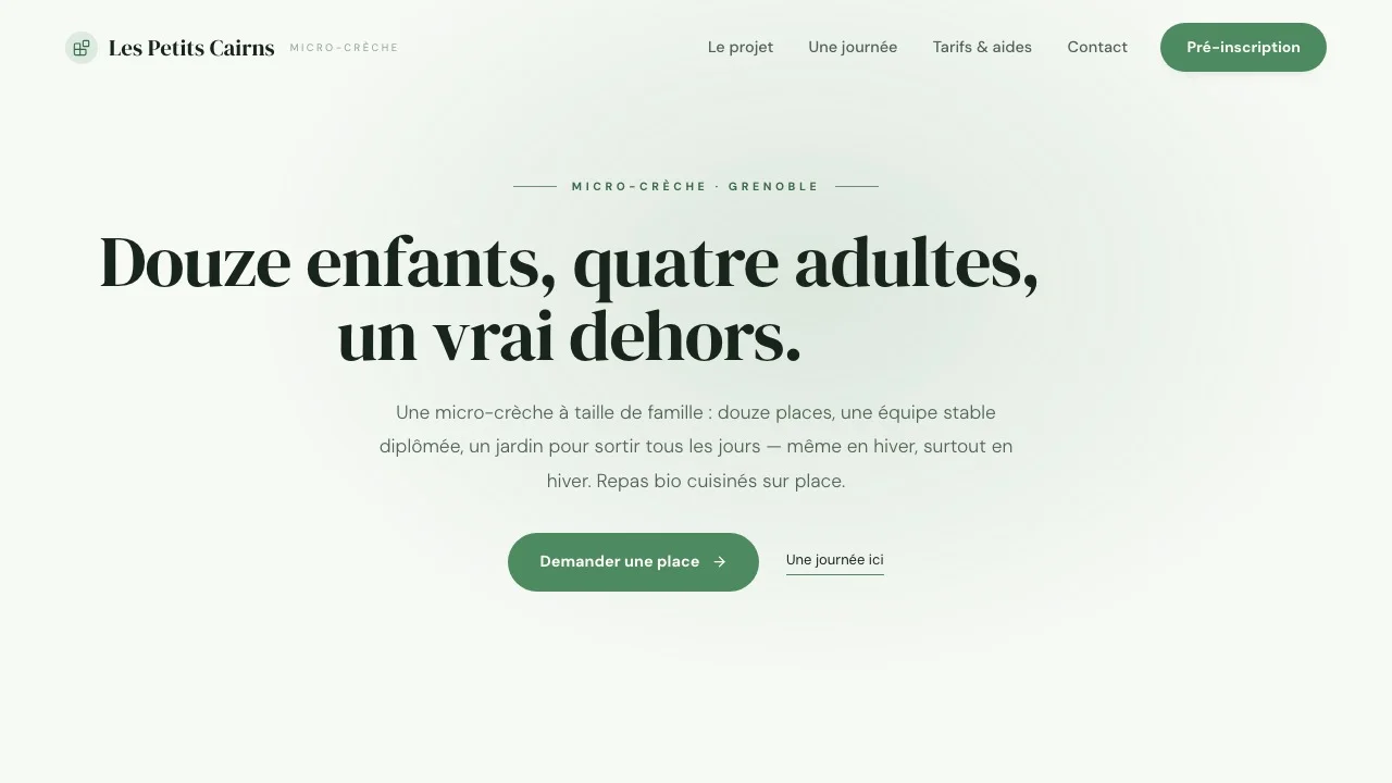 Aperçu du modèle Les Petits Cairns