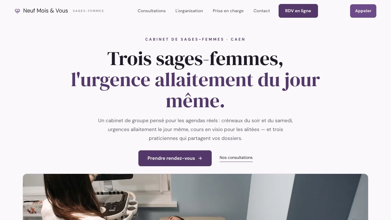 Aperçu du modèle Neuf Mois & Vous