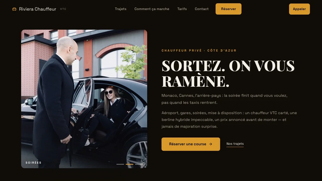 Aperçu du modèle Riviera Chauffeur